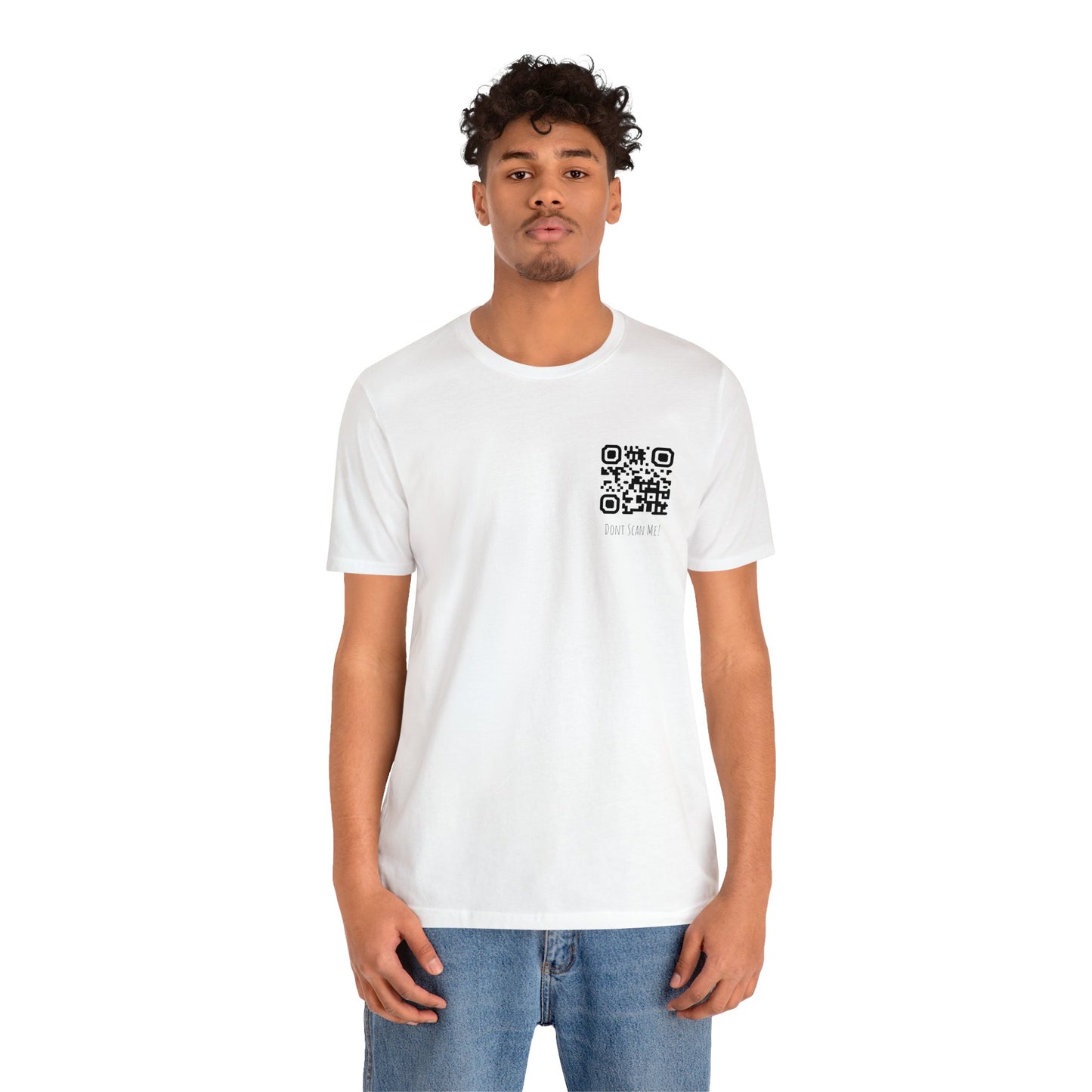 Anti Scan White Tee mit eigenem QR-Code